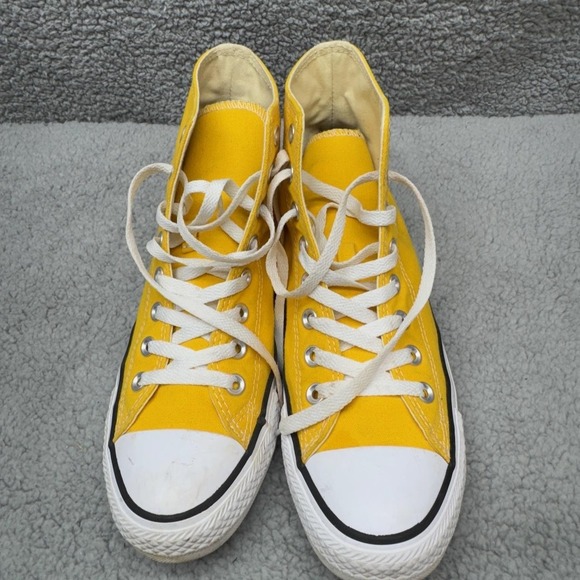 Converse Chuck Taylor All Star Shoes Womens 9.5 Yellow High Top Canvas Sneakers - Picture 3 of 14